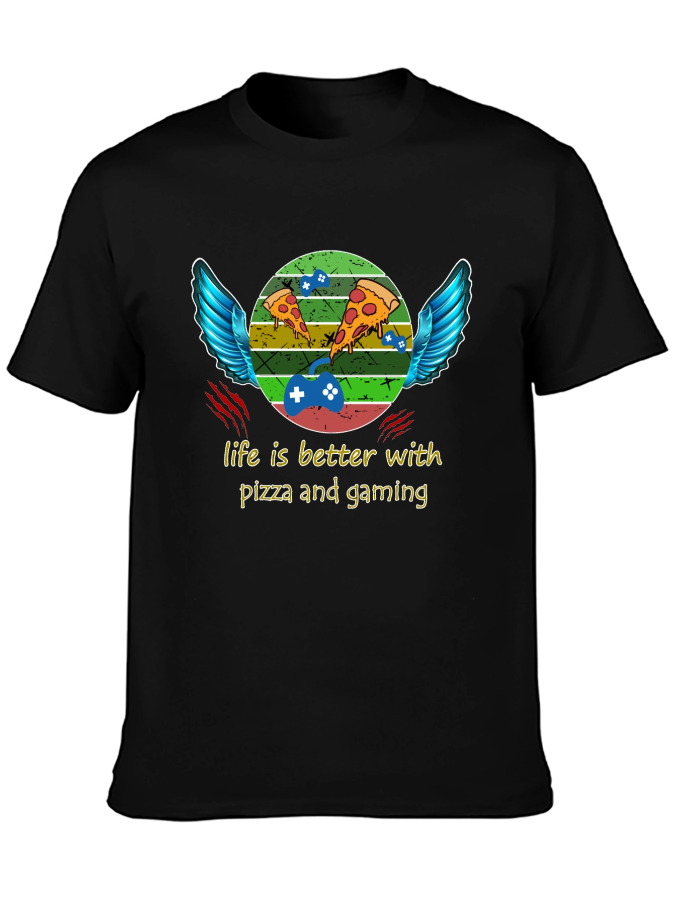 Life is Better With Pizza and Gaming T-Shirt