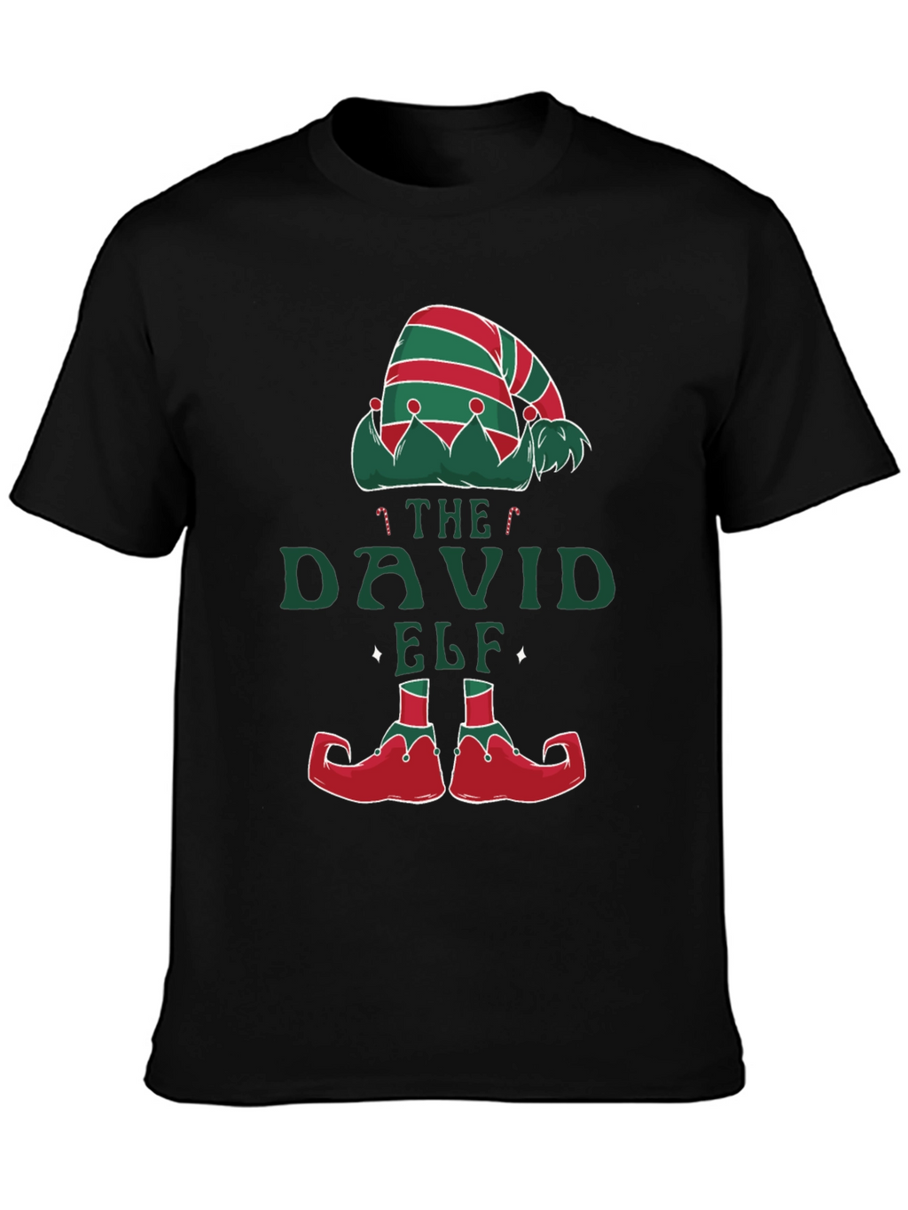 David Elf Christmas T-Shirt - Festive Holiday Apparel