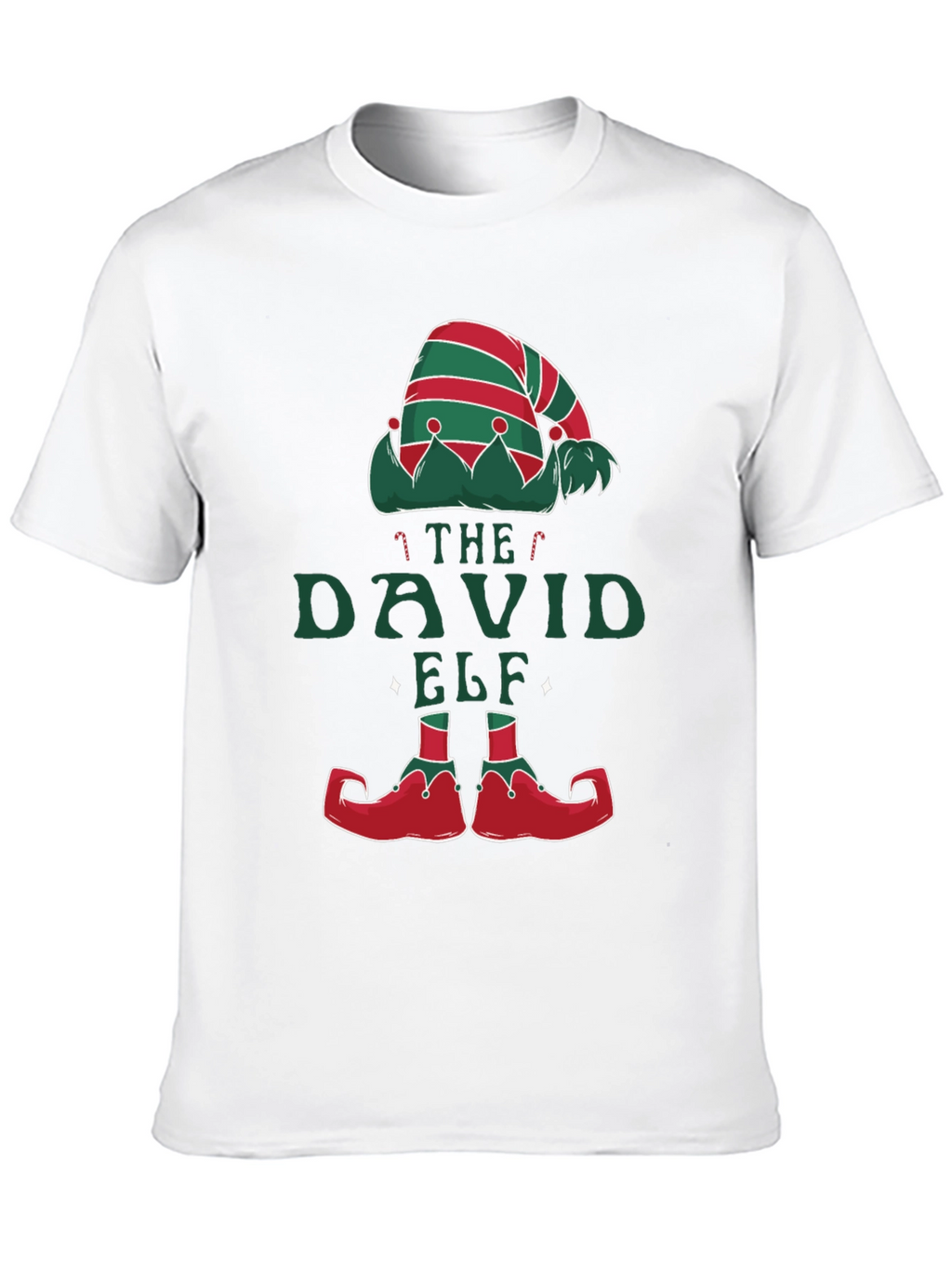 David Elf Christmas T-Shirt - Festive Holiday Apparel