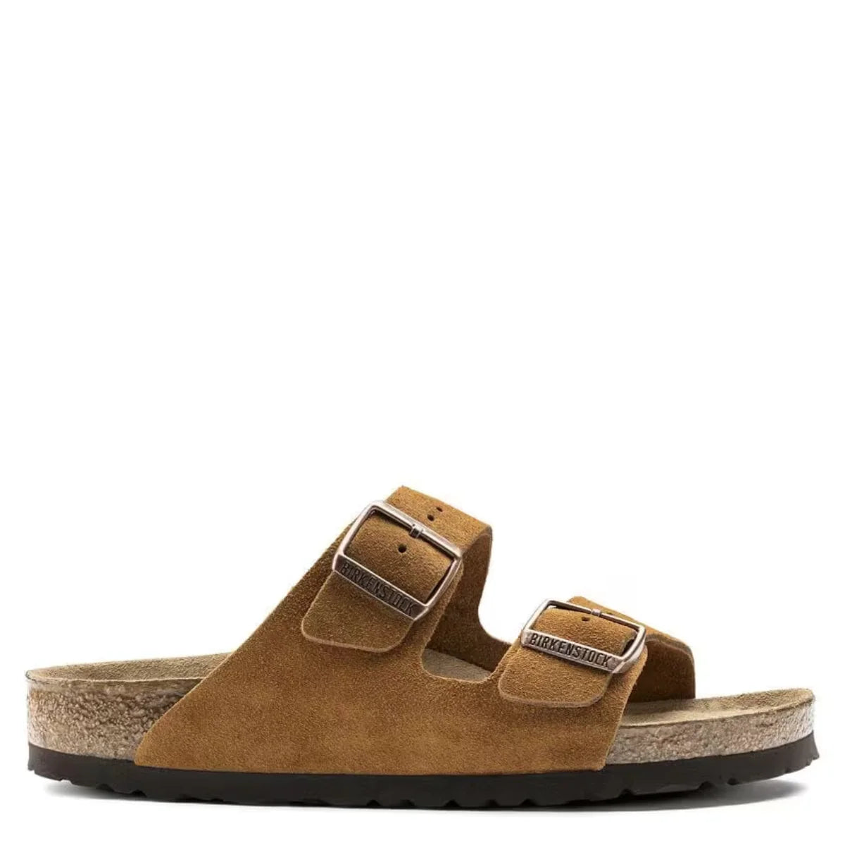 Birkenstock Arizona Softbed Suede Leather in Mink