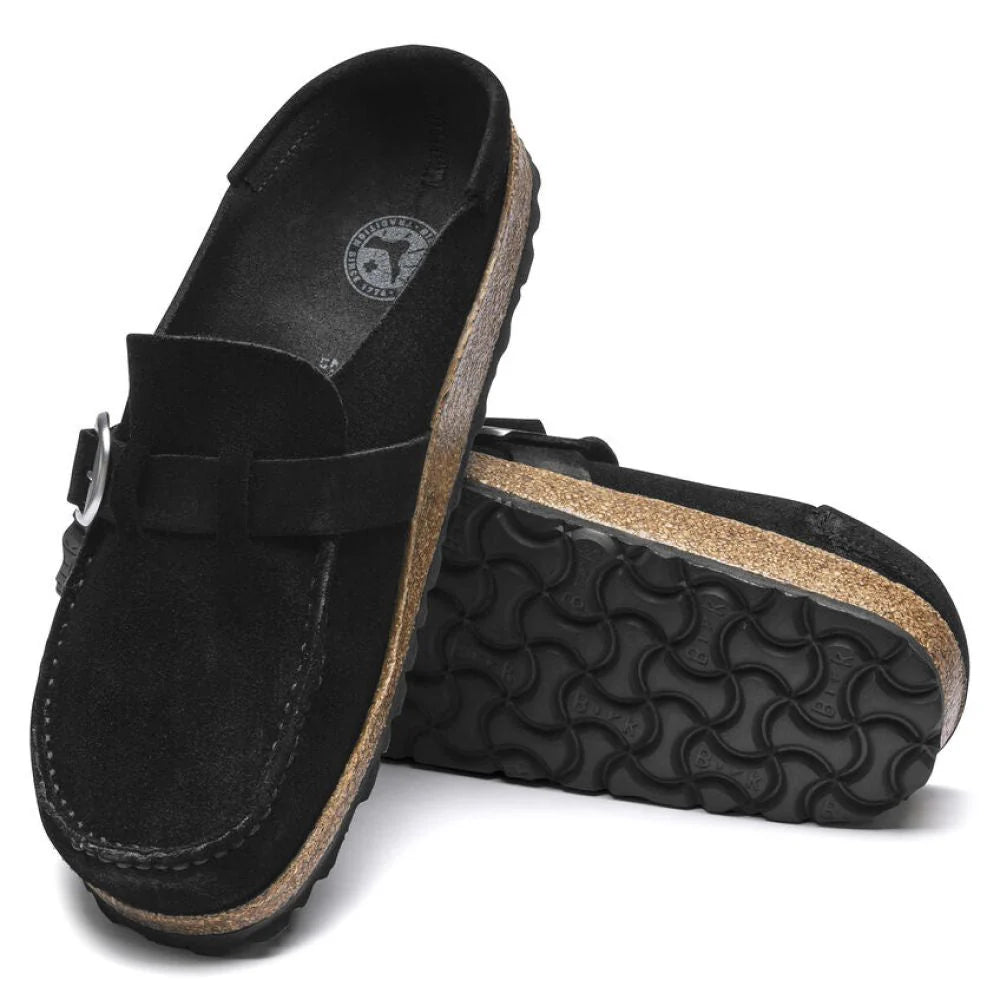 Birkenstock Women's Buckley Suede Leather in Black
