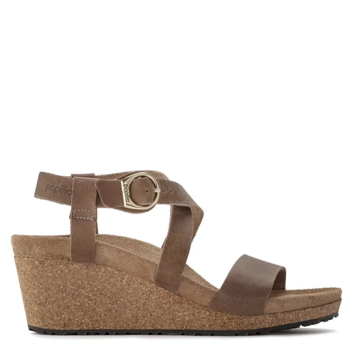 Birkenstock Women's Sibyl Ring-Buckle Oiled Leather in Cognac