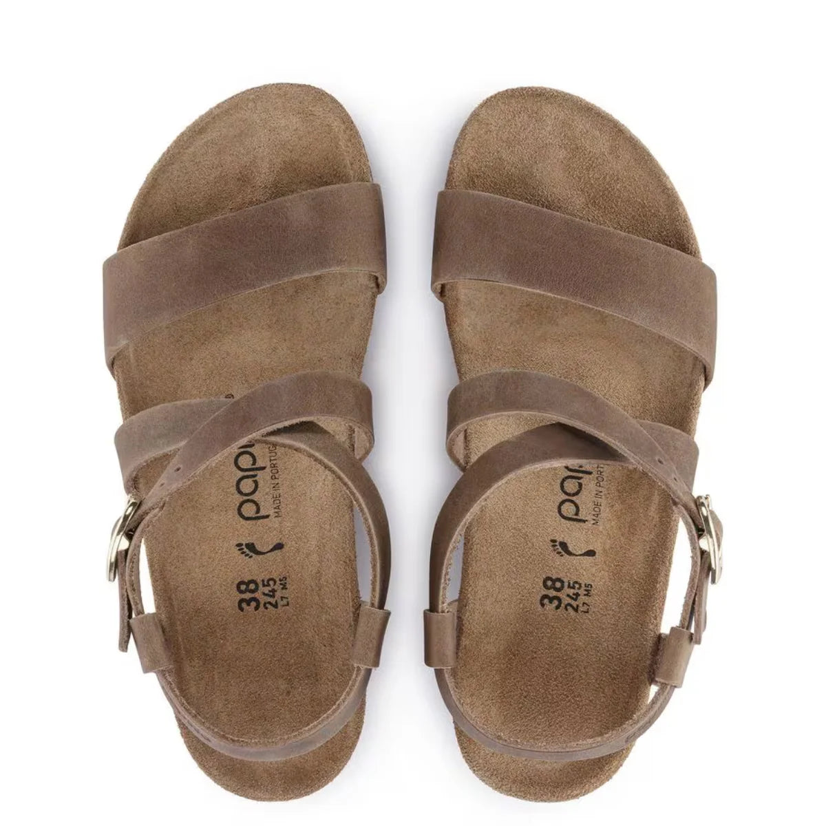 Birkenstock Women's Sibyl Ring-Buckle Oiled Leather in Cognac