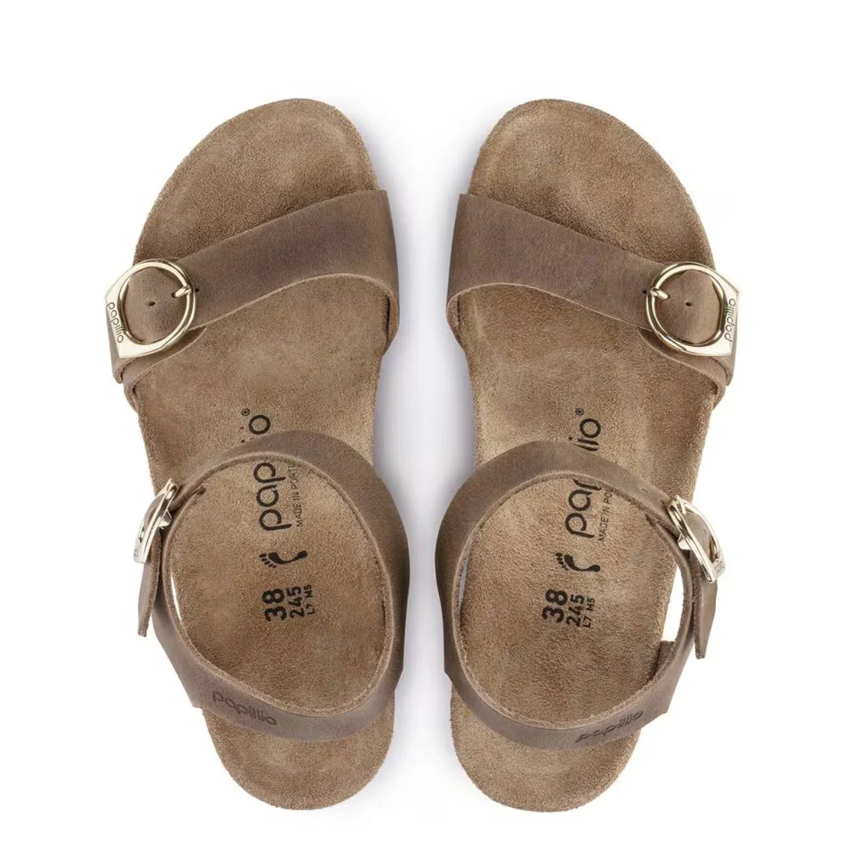 Birkenstock Women's Soley Ring-Buckle Oiled Leather in Cognac