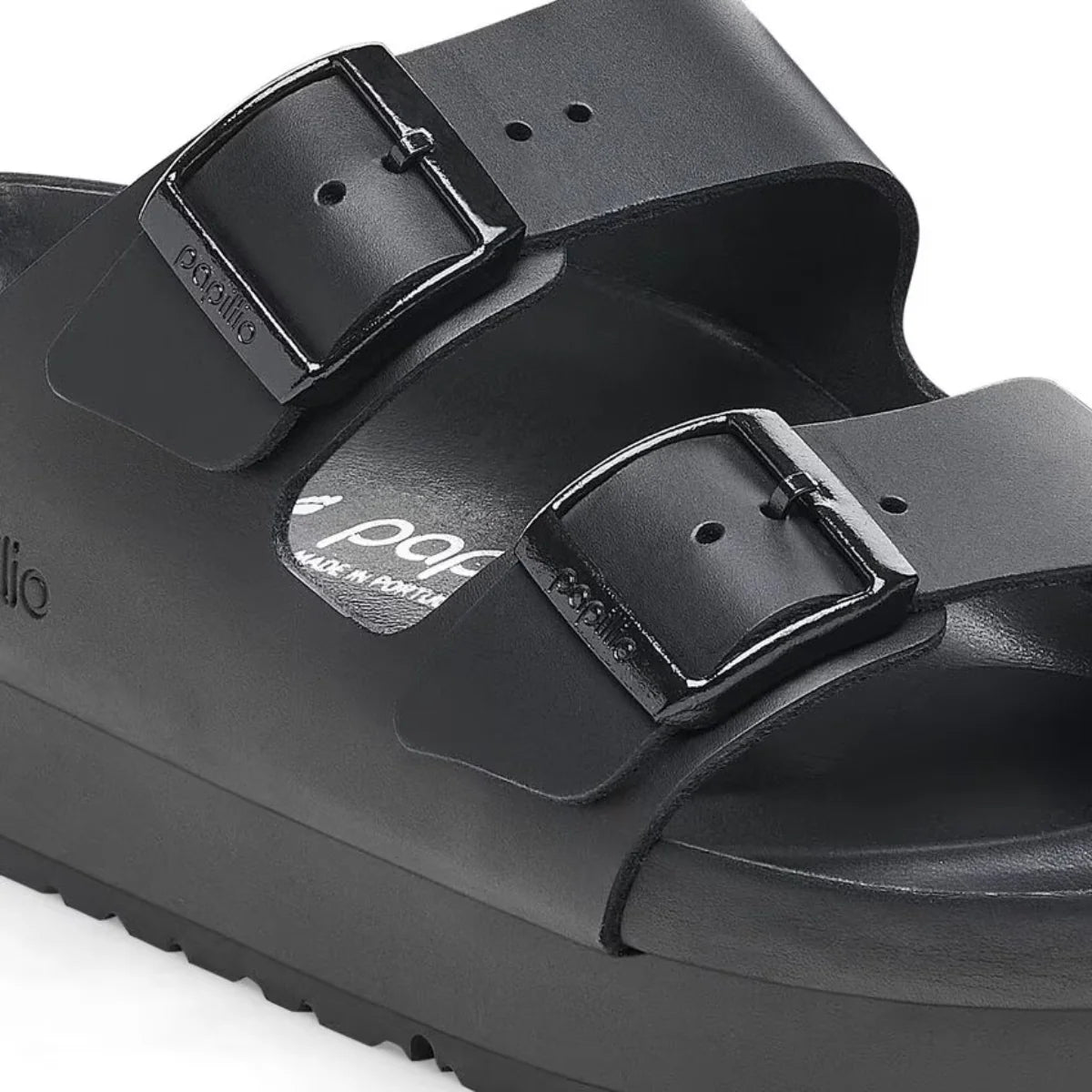Birkenstock Women's Arizona Flex Platform Leather in Black