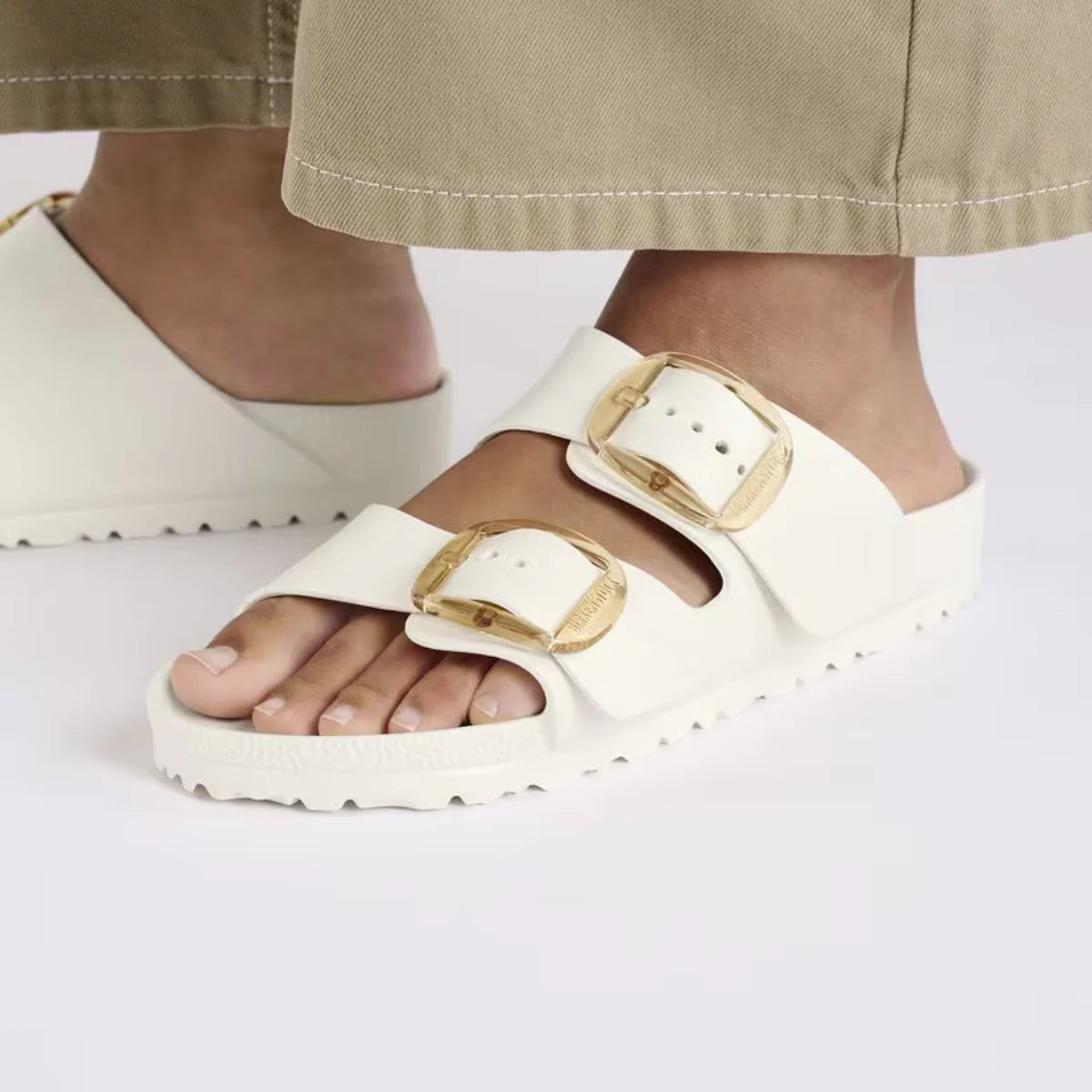 Birkenstock Women's Arizona Big Buckle EVA in Eggshell