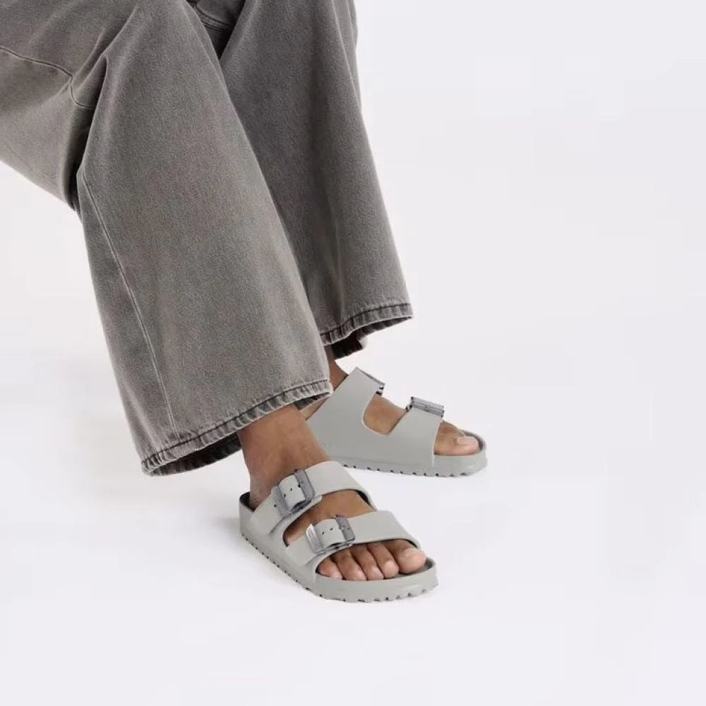 Birkenstock Women's Arizona Stealth Buckle EVA in Stone Coin