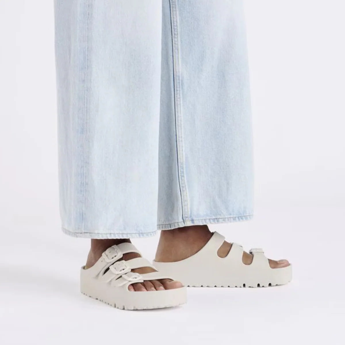 Birkenstock Women's Florida Flex Platform EVA in Eggshell