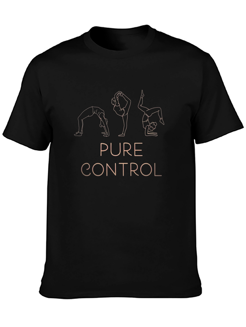 Pure Control Yoga Graphic Black T-Shirt