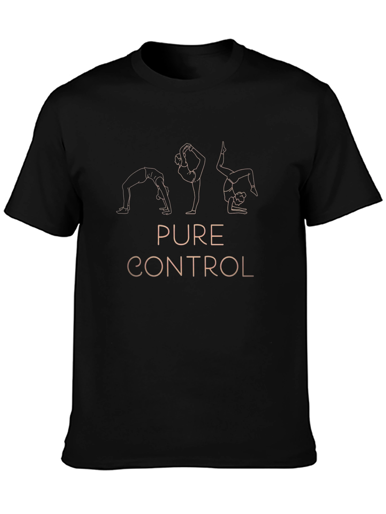 Pure Control Yoga Graphic Black T-Shirt