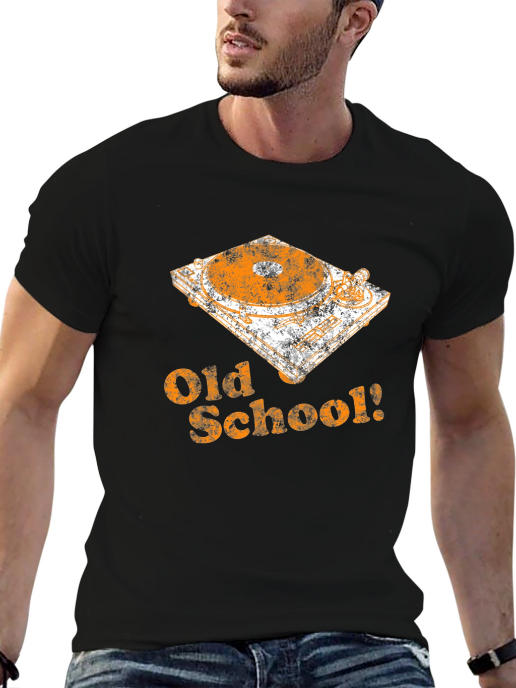 Old School DJ Turntable Graphic Tee