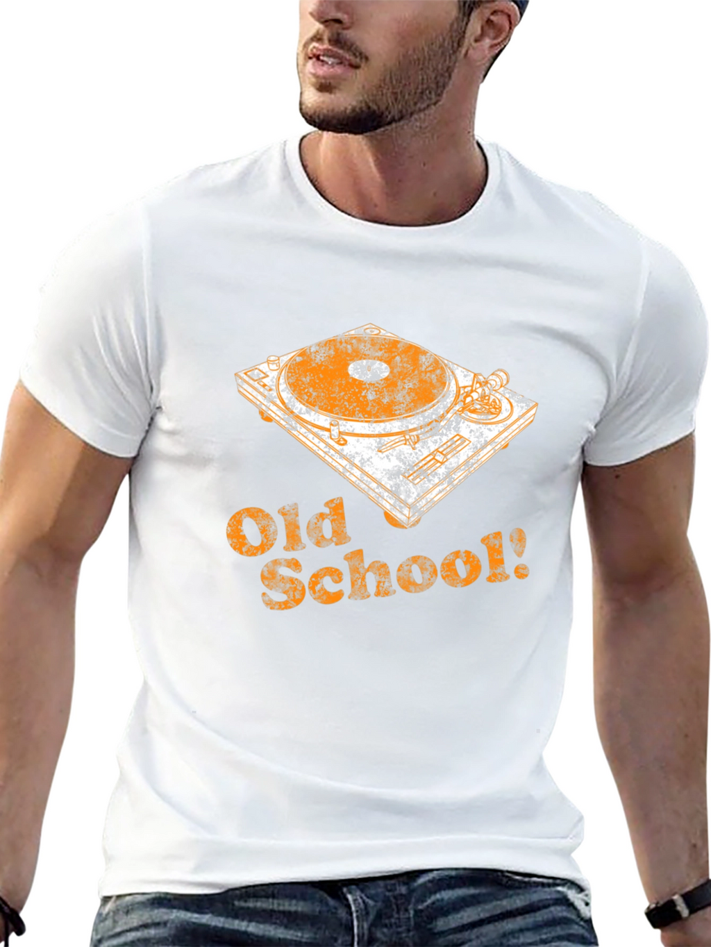 Old School DJ Turntable Graphic Tee