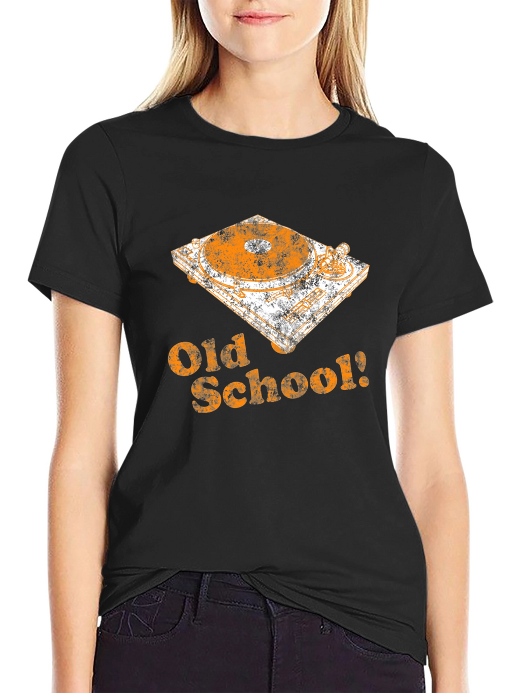 Old School DJ Turntable Graphic Tee