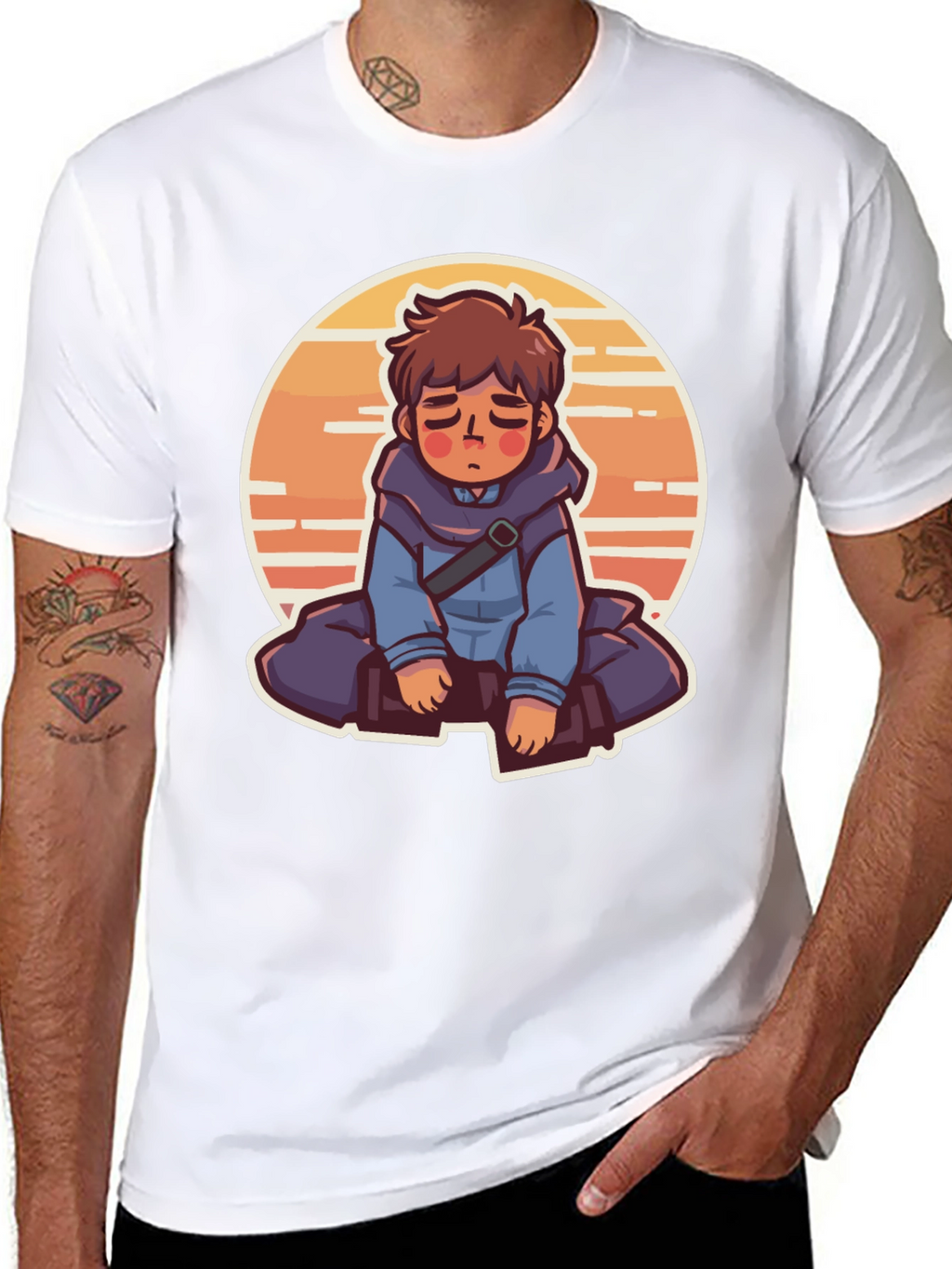 Anime Boy Graphic Tee - Relaxed Style