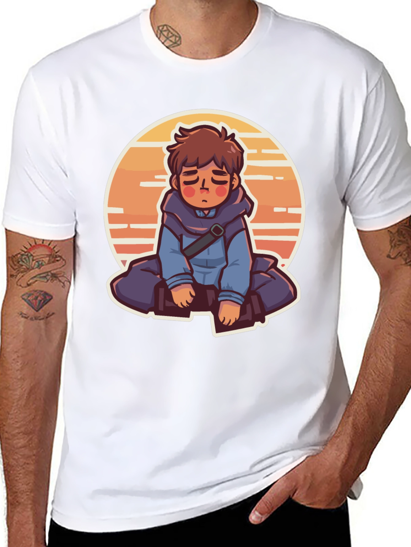 Anime Boy Graphic Tee - Relaxed Style