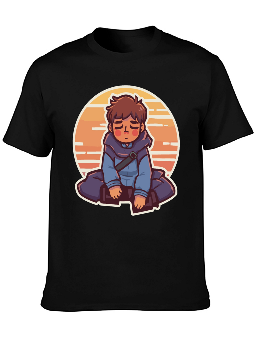 Anime Boy Graphic Tee - Relaxed Style