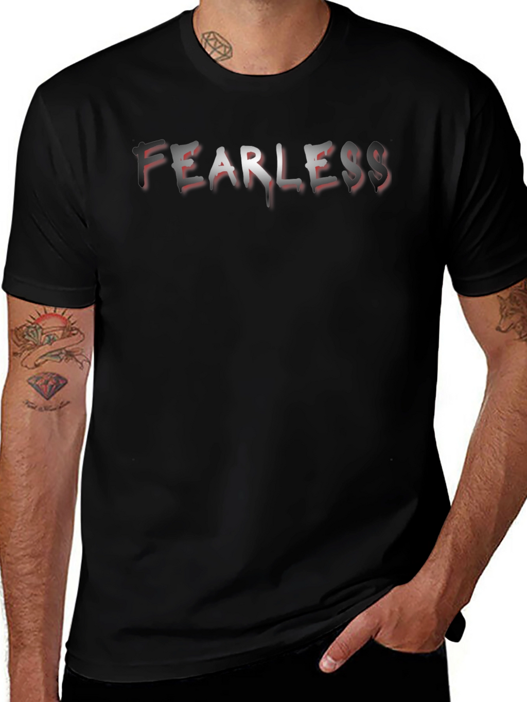 Fearless Graphic T-Shirt - Mens Black Tee