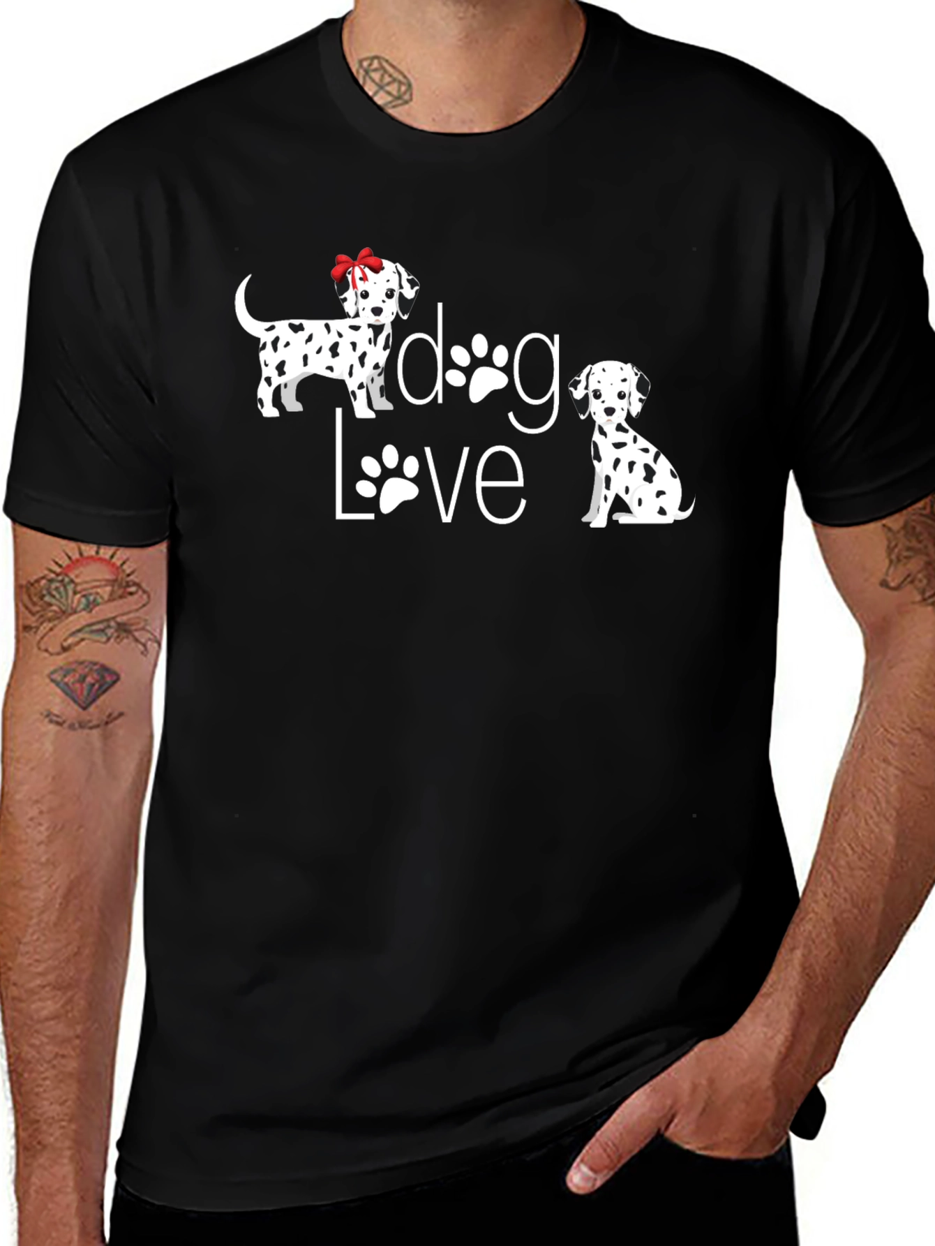 Dog Love Black T-Shirt