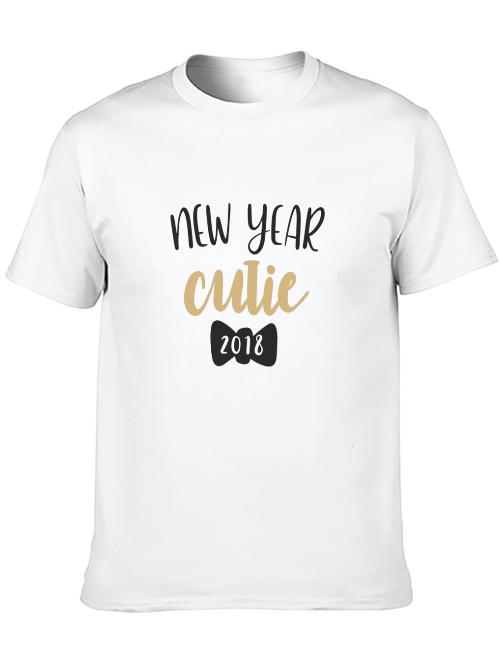 New Year Cutie 2018 Black T-Shirt