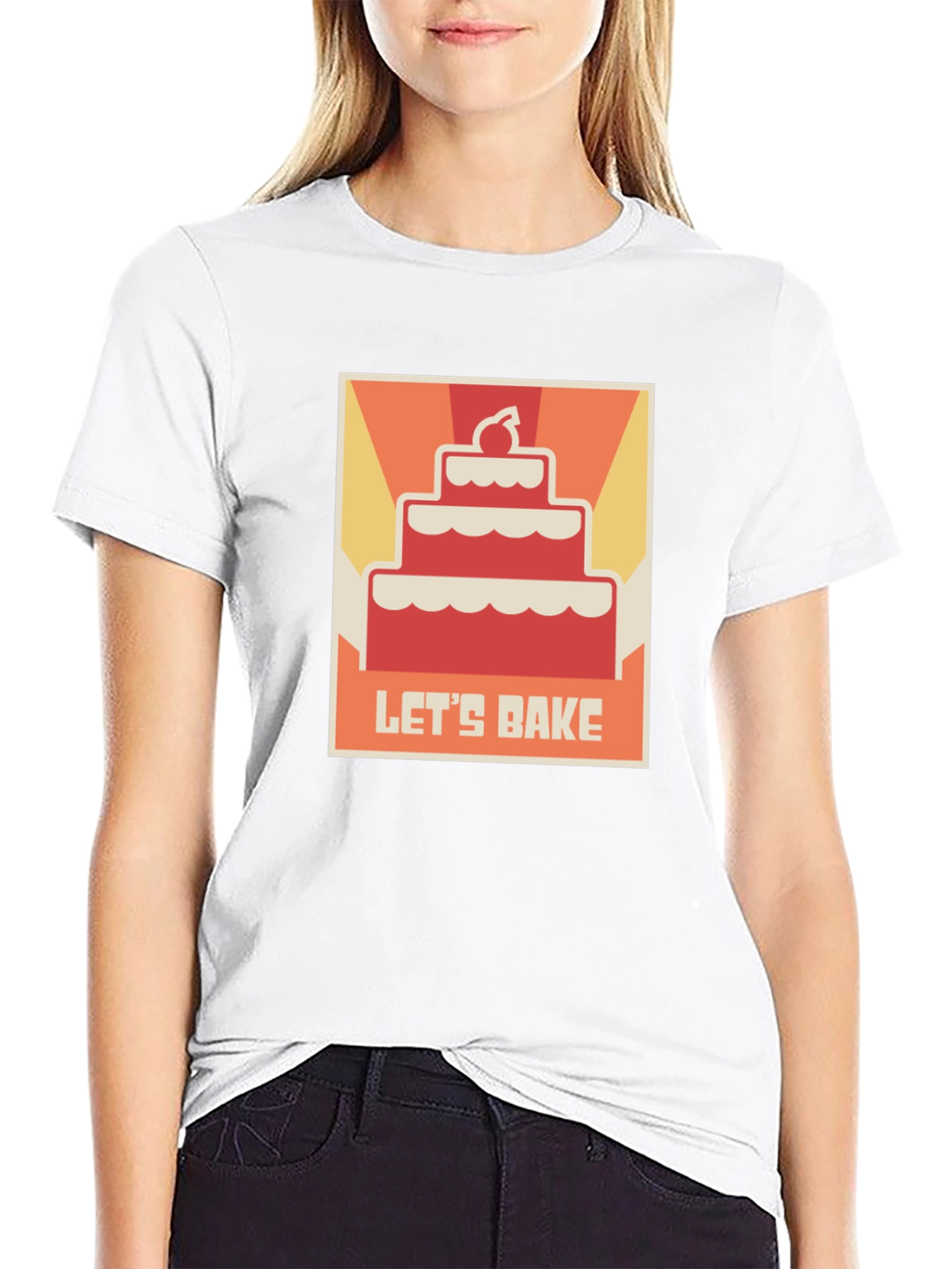 Lets Bake Cake T-Shirt - Novelty Foodie Tee