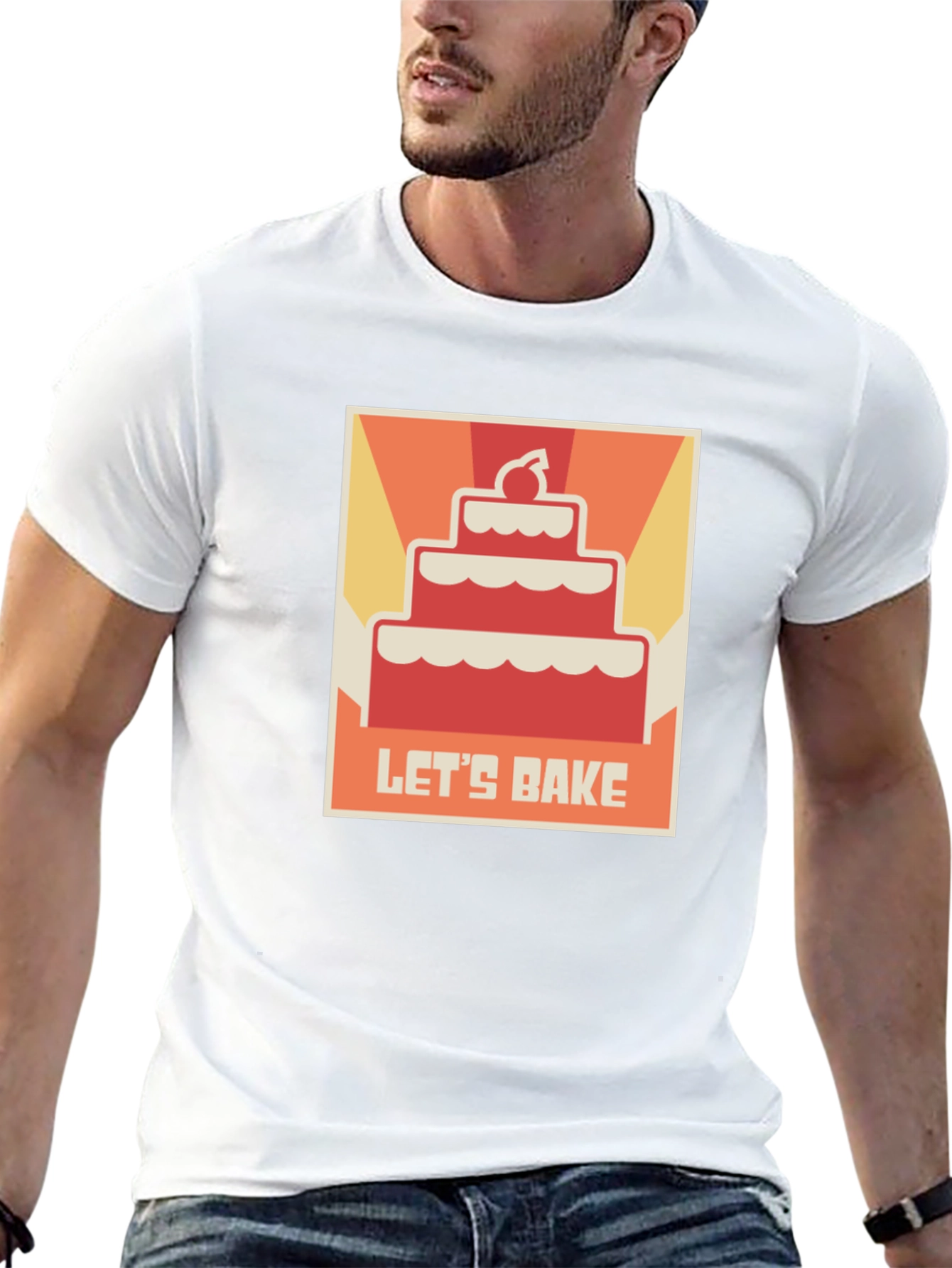 Lets Bake Cake T-Shirt - Novelty Foodie Tee