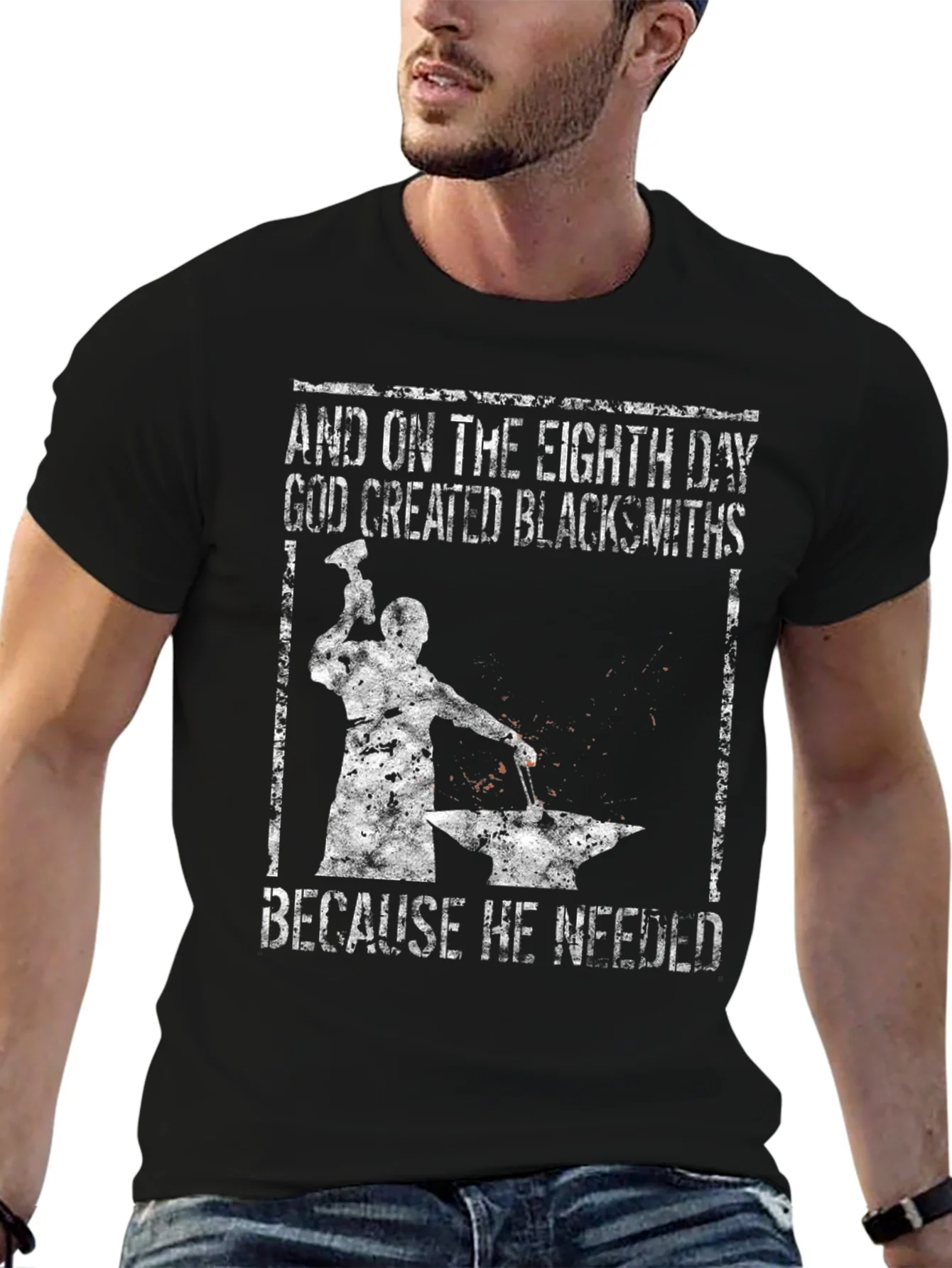 Blacksmith Graphic T-Shirt - And On The Eighth Day