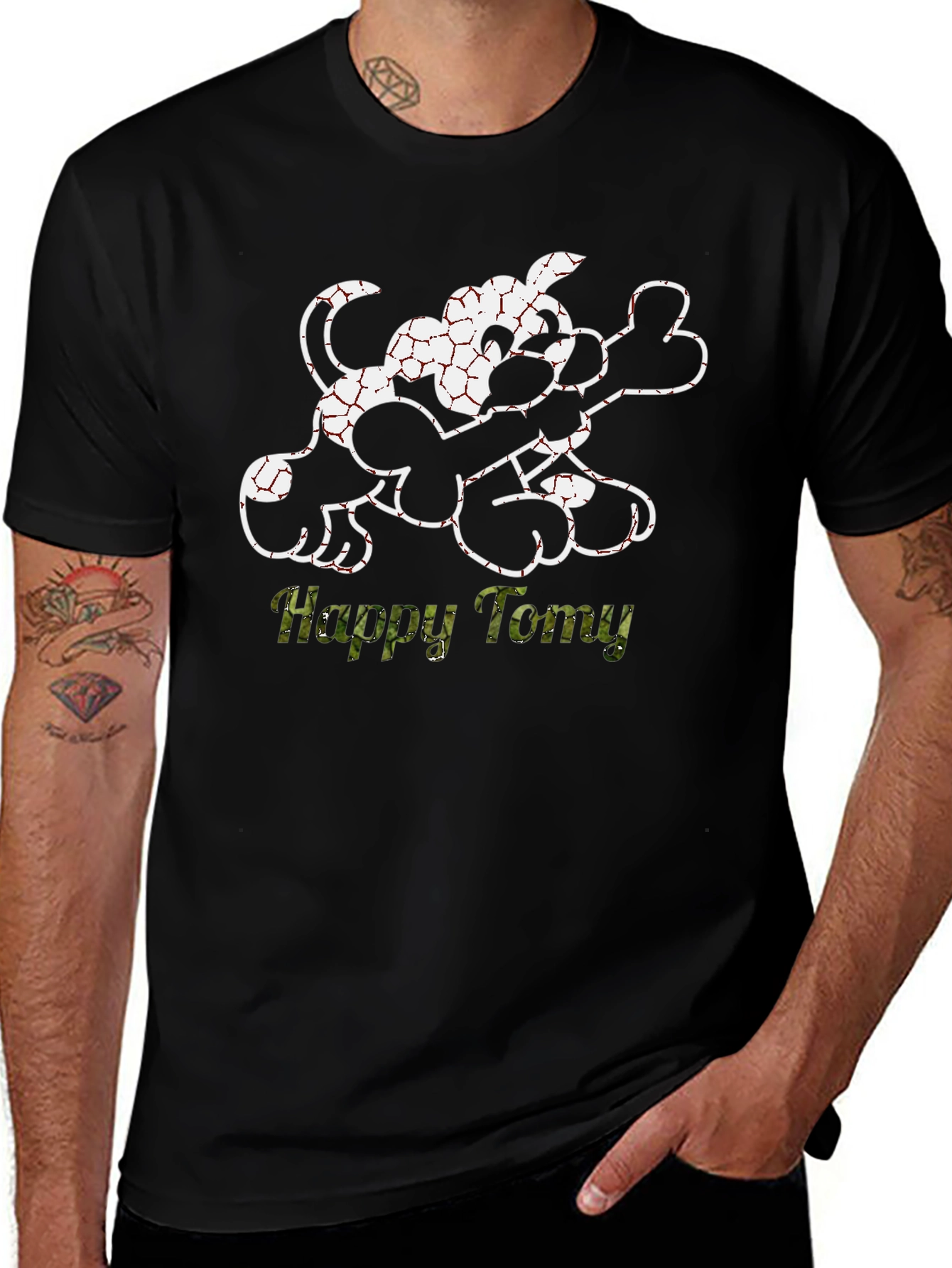 Happy Tomy T-Shirt - Dog & Bone Graphic Tee
