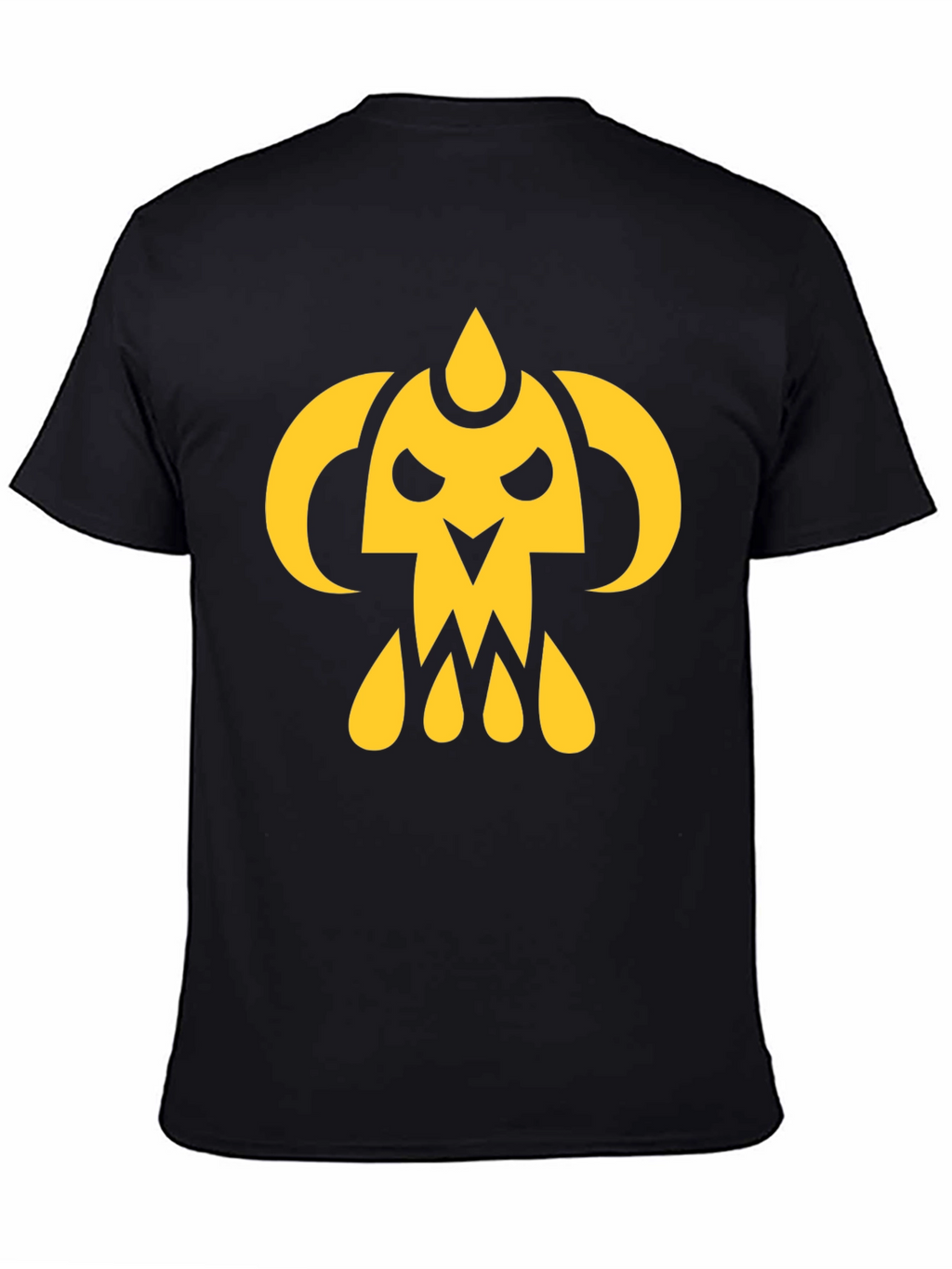Black T-Shirt with Yellow Monster Graphic