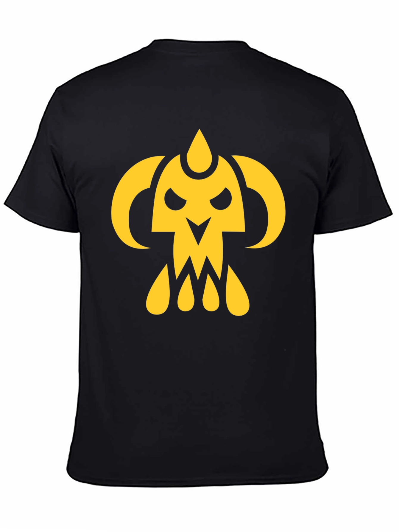 Black T-Shirt with Yellow Monster Graphic