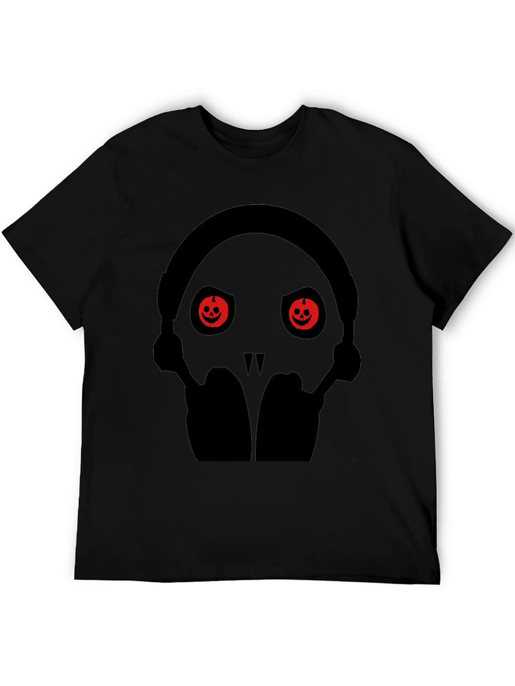 Skull with Pumpkin Eyes Halloween T-Shirt