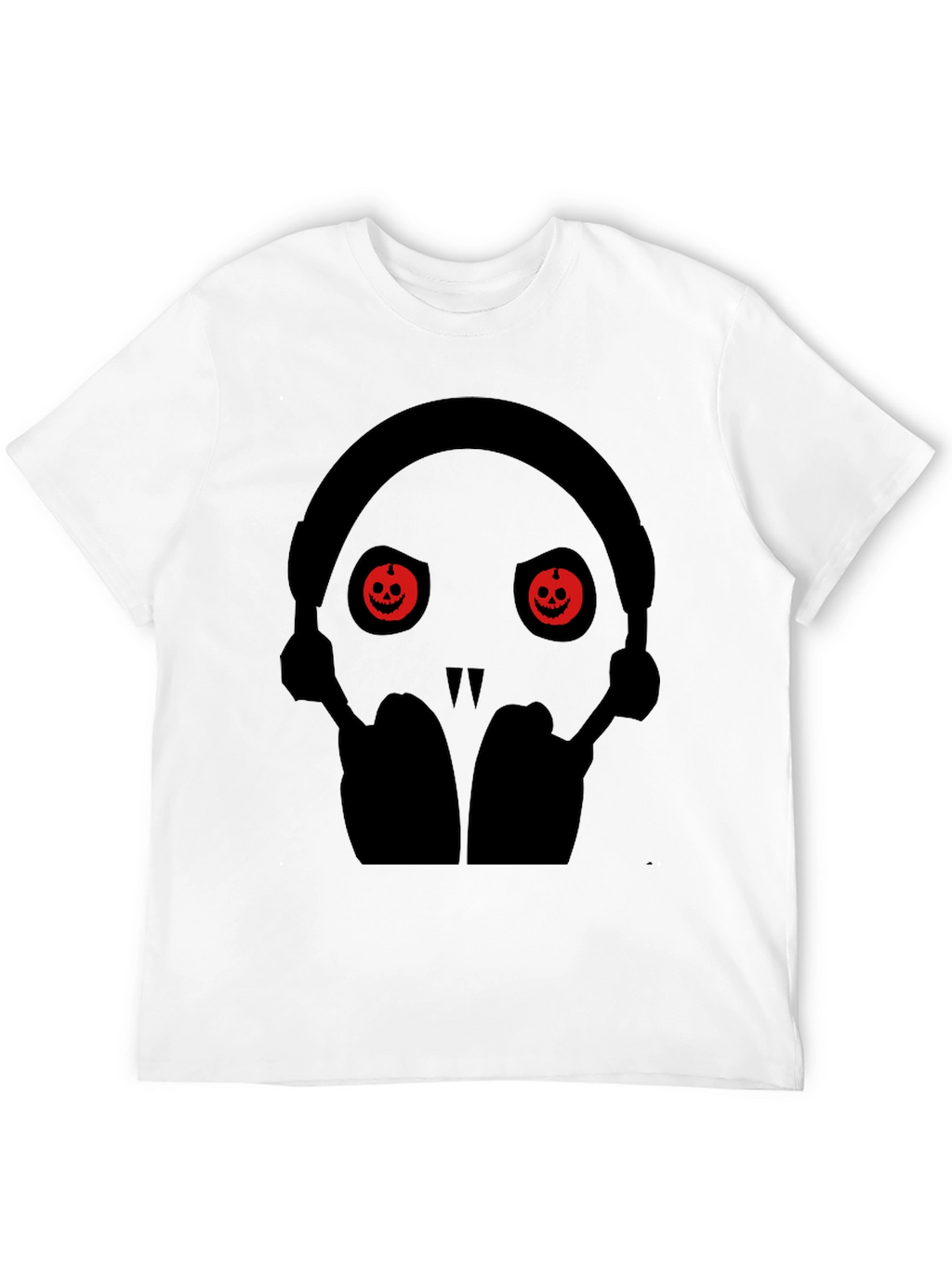Skull with Pumpkin Eyes Halloween T-Shirt