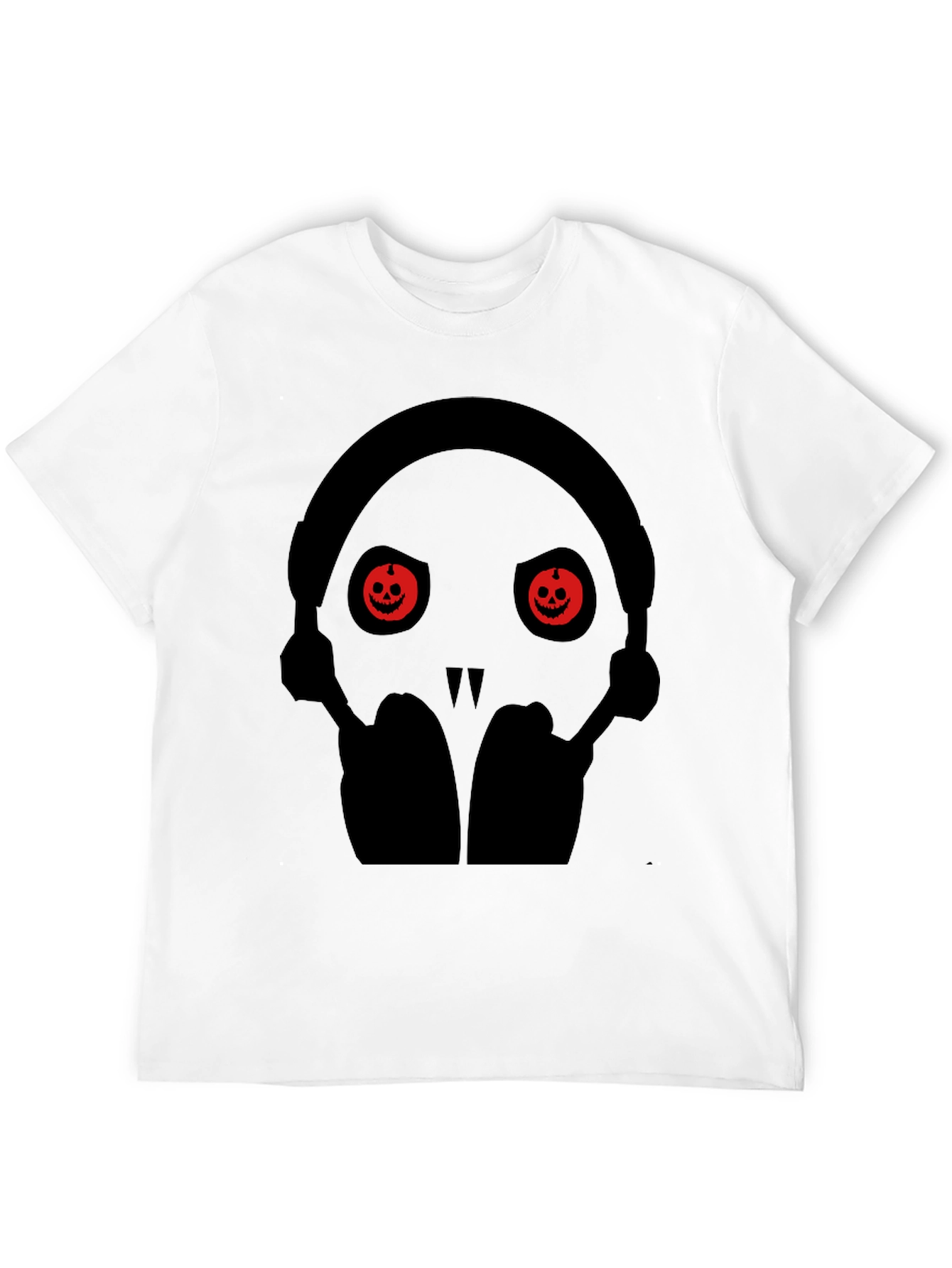 Skull with Pumpkin Eyes Halloween T-Shirt