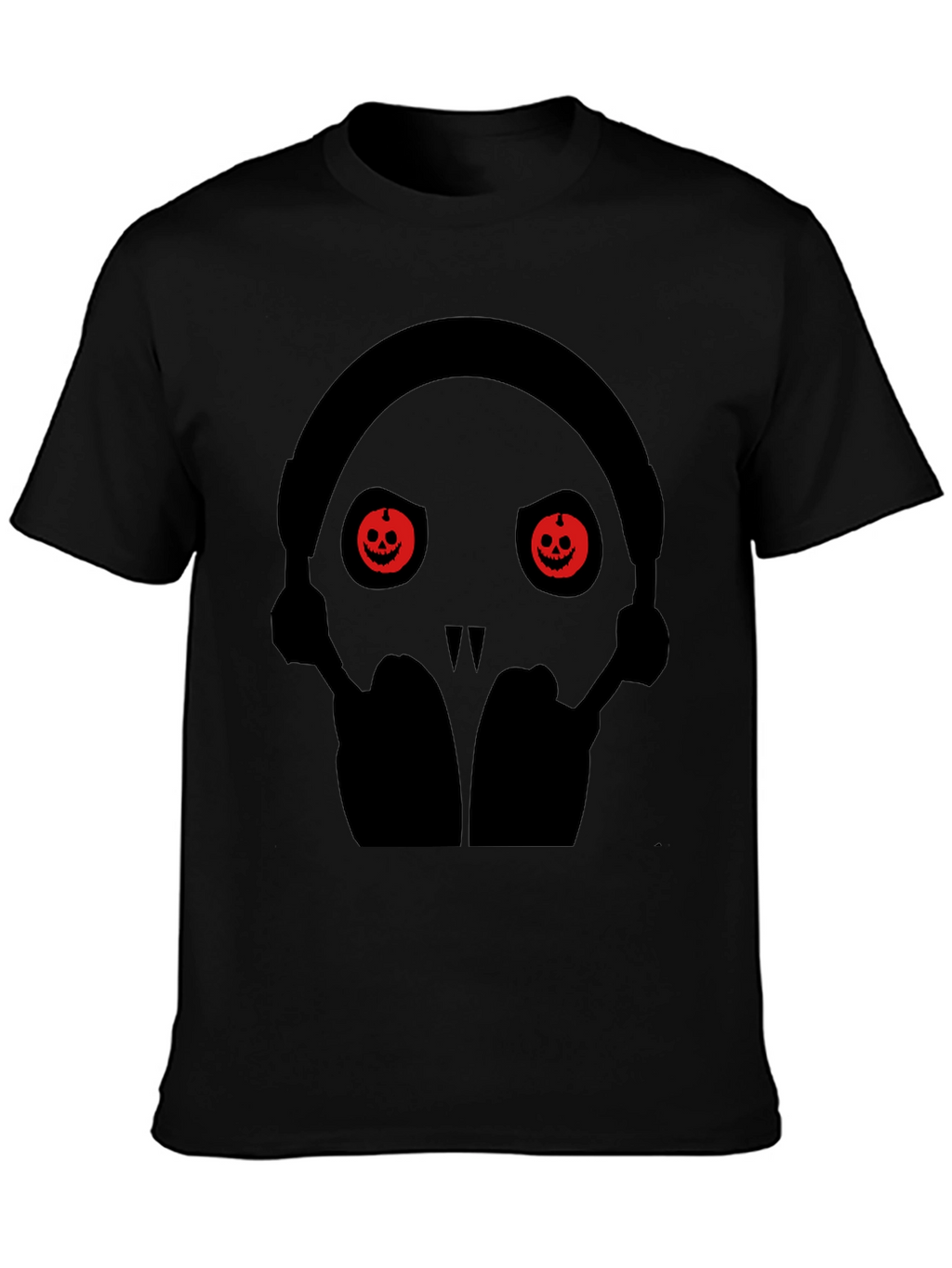 Skull with Pumpkin Eyes Halloween T-Shirt