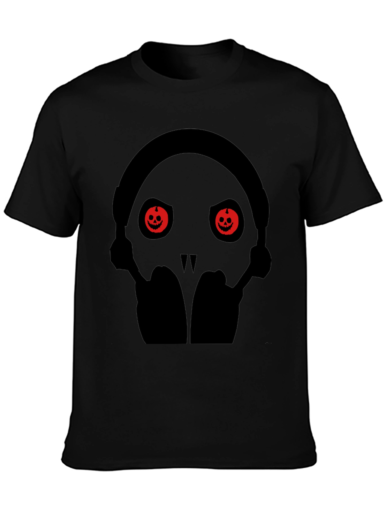 Skull with Pumpkin Eyes Halloween T-Shirt