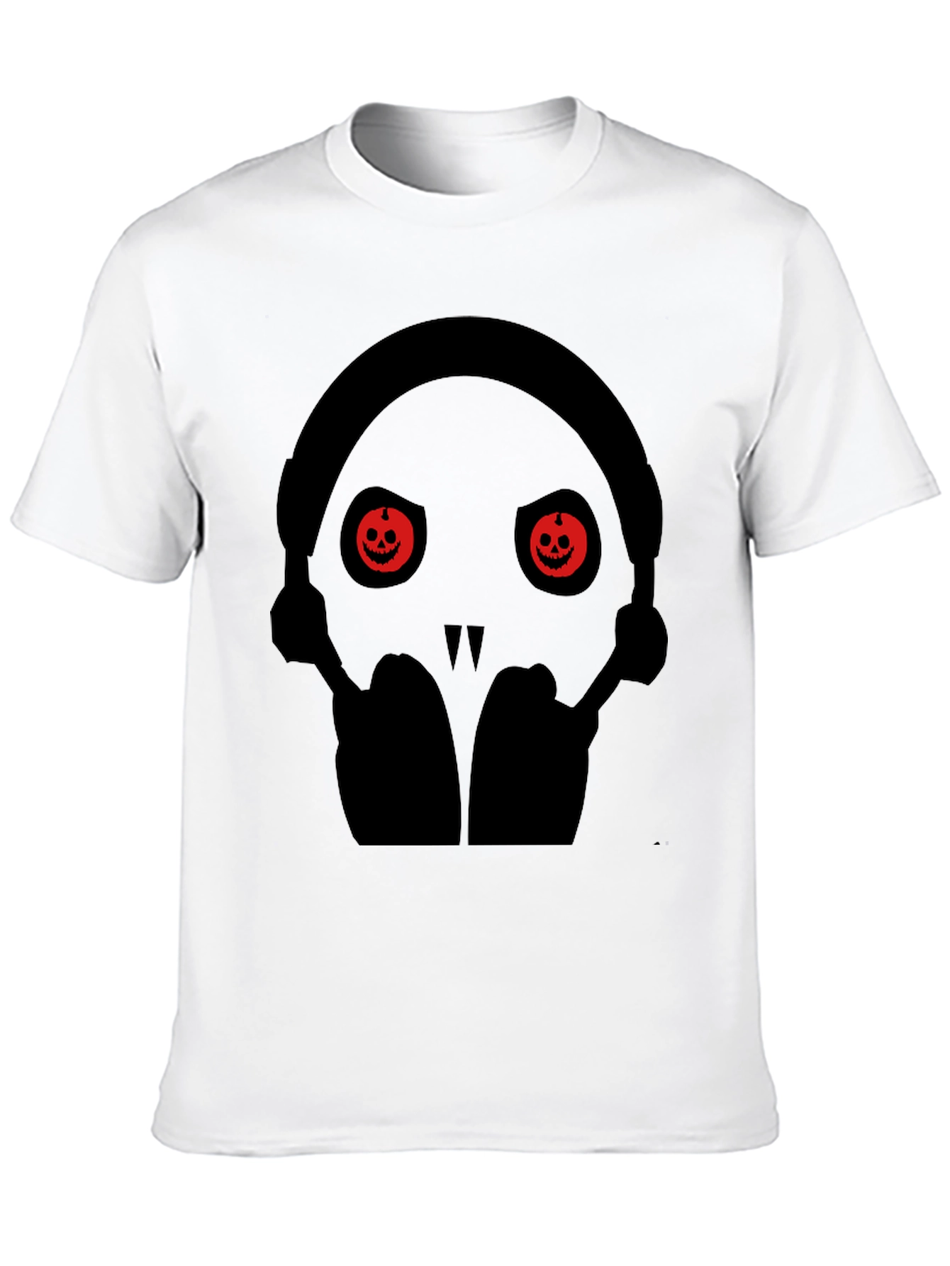 Skull with Pumpkin Eyes Halloween T-Shirt