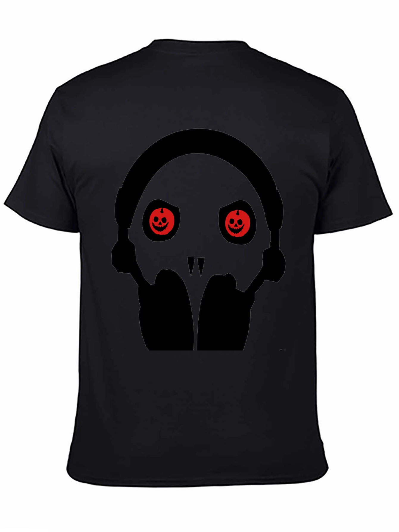 Skull with Pumpkin Eyes Halloween T-Shirt