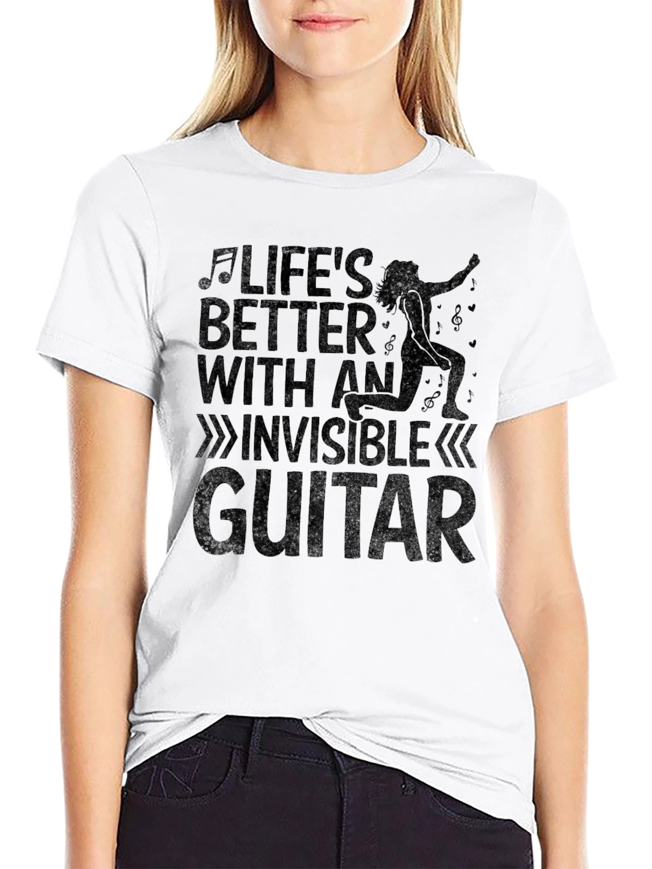 Lifes Better with an Invisible Guitar T-Shirt
