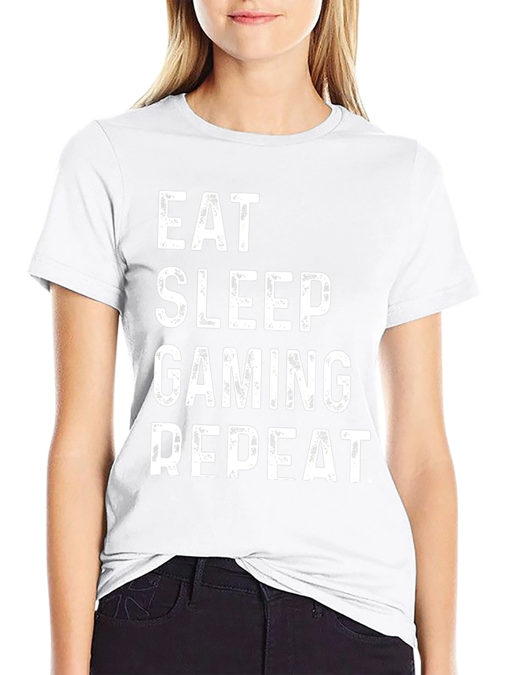 Eat Sleep Gaming Repeat Black T-Shirt