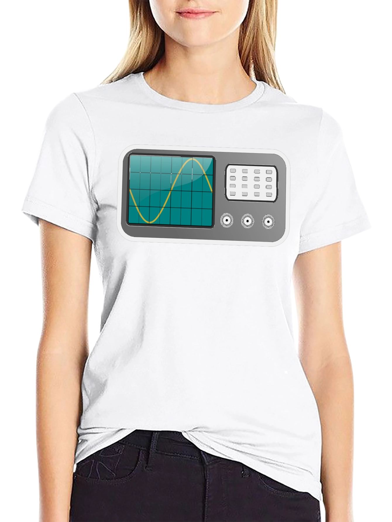 Oscilloscope Graphic Tee - Geeky Electronics Shirt