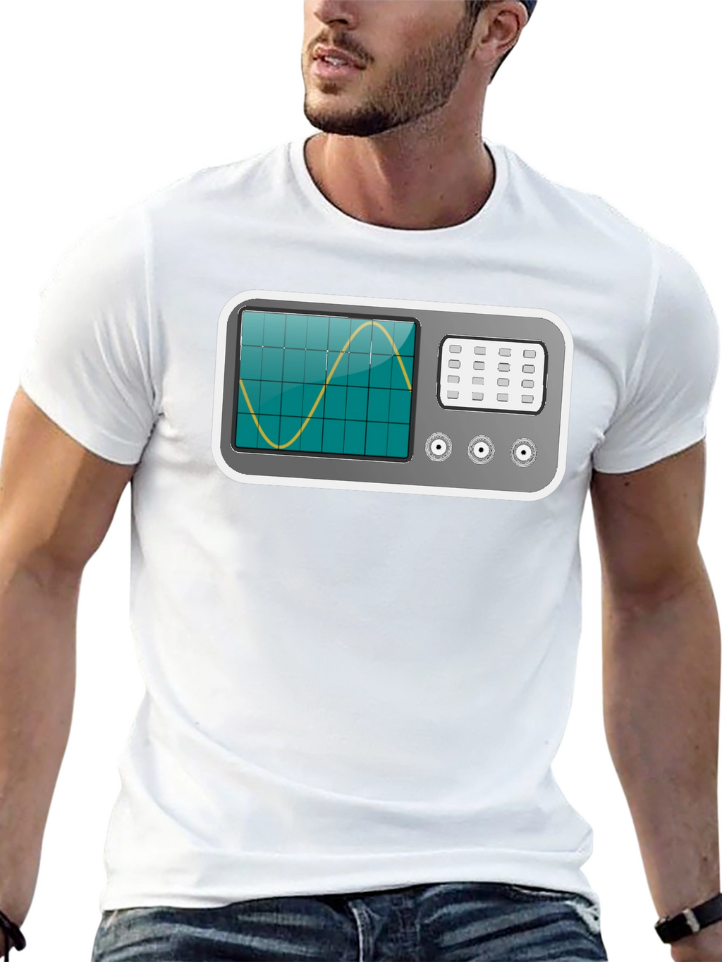 Oscilloscope Graphic Tee - Geeky Electronics Shirt