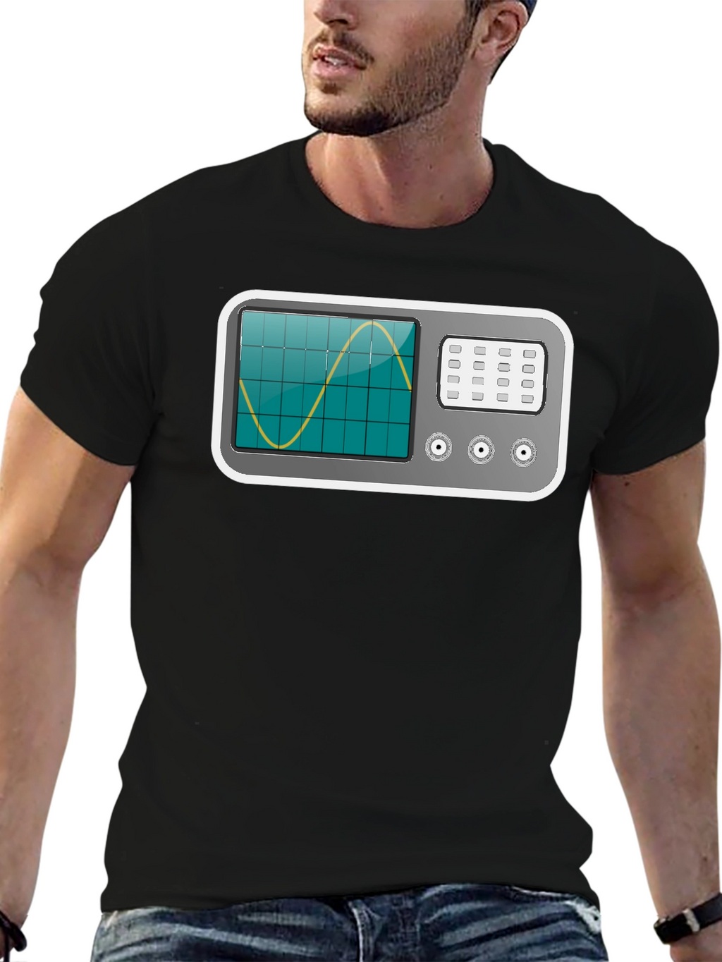 Oscilloscope Graphic Tee - Geeky Electronics Shirt