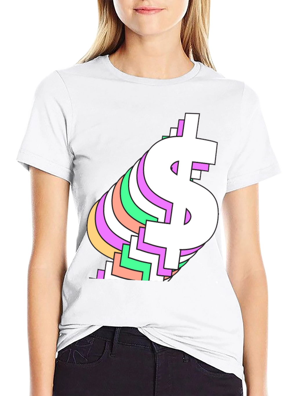 Retro Dollar Sign Graphic Tee