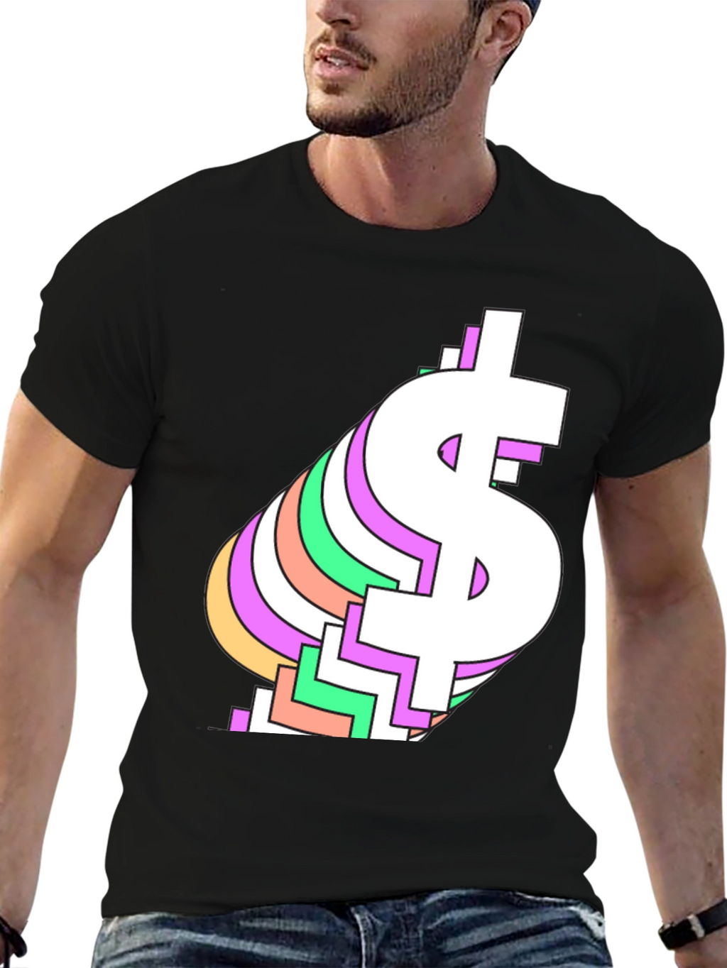Retro Dollar Sign Graphic Tee