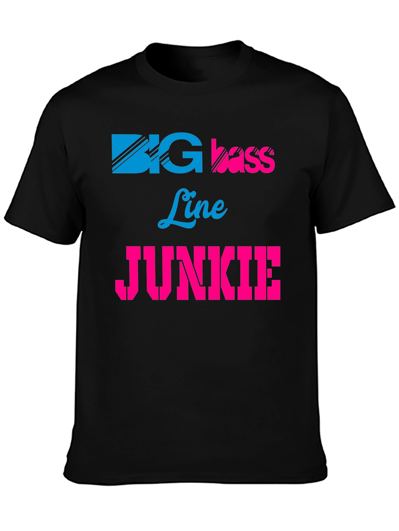 Big Bass Line Junkie Graphic Tee - Black