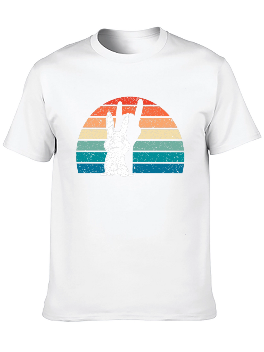 Retro Bunny Graphic Tee - Rude Rabbit Funny T-Shirt