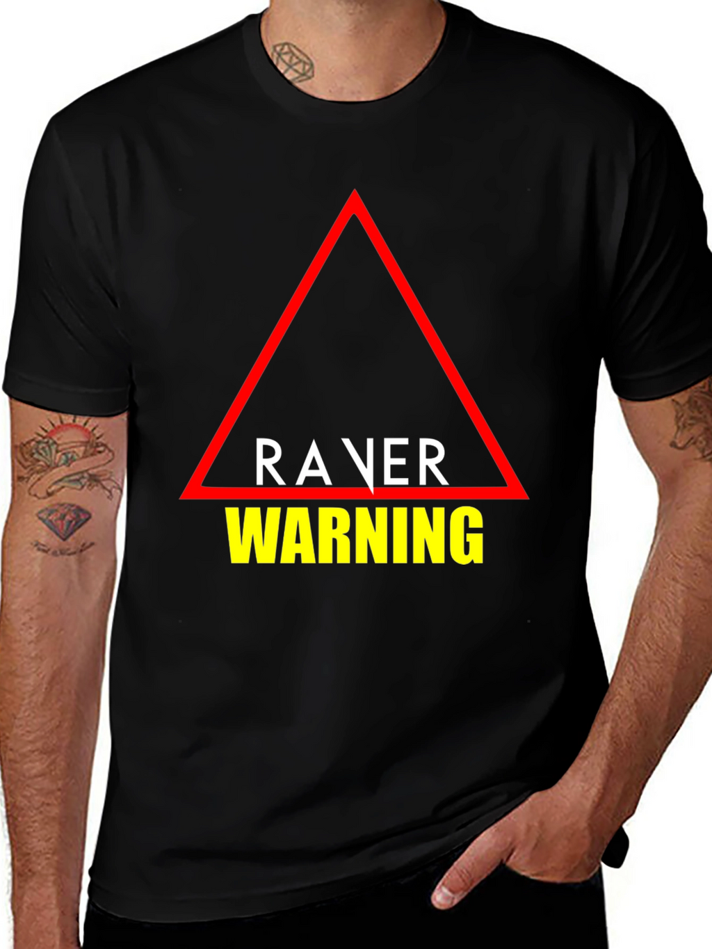 Raver Warning T-Shirt - Unique EDM Party Tee