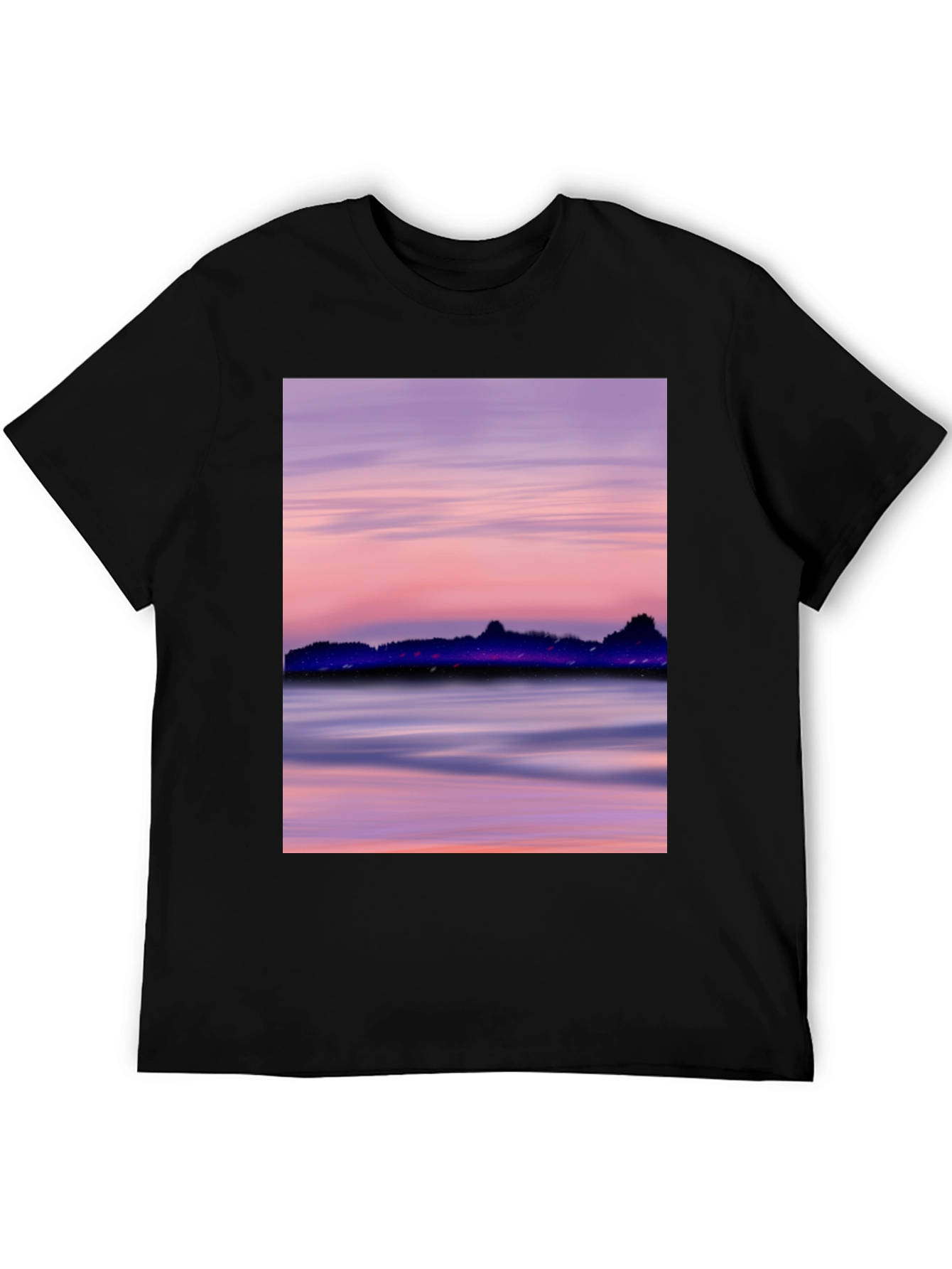 Sunset Scene Black T-Shirt