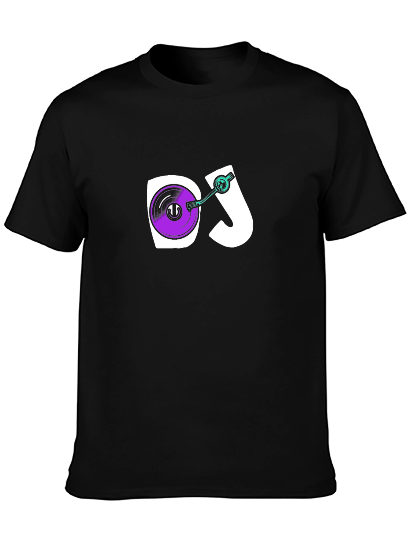 DJ Turntable Graphic Black T-Shirt