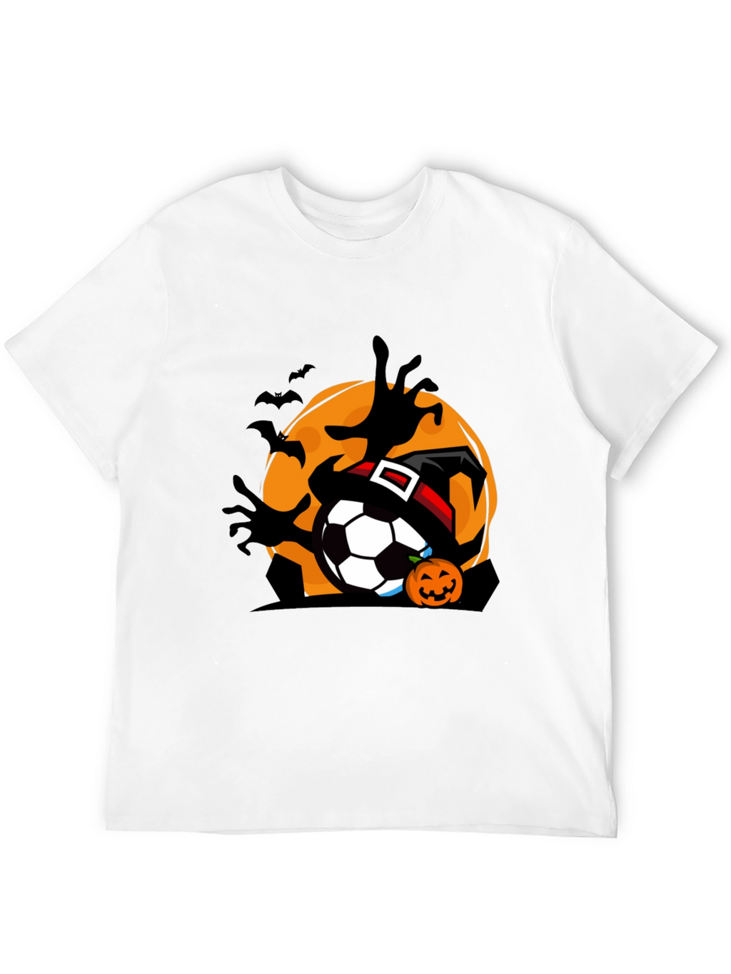 Halloween Soccer Black T-Shirt