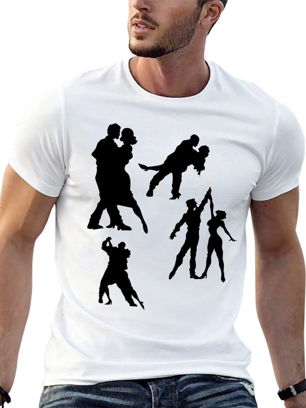 Dance Silhouette Graphic Tee - Black T-Shirt